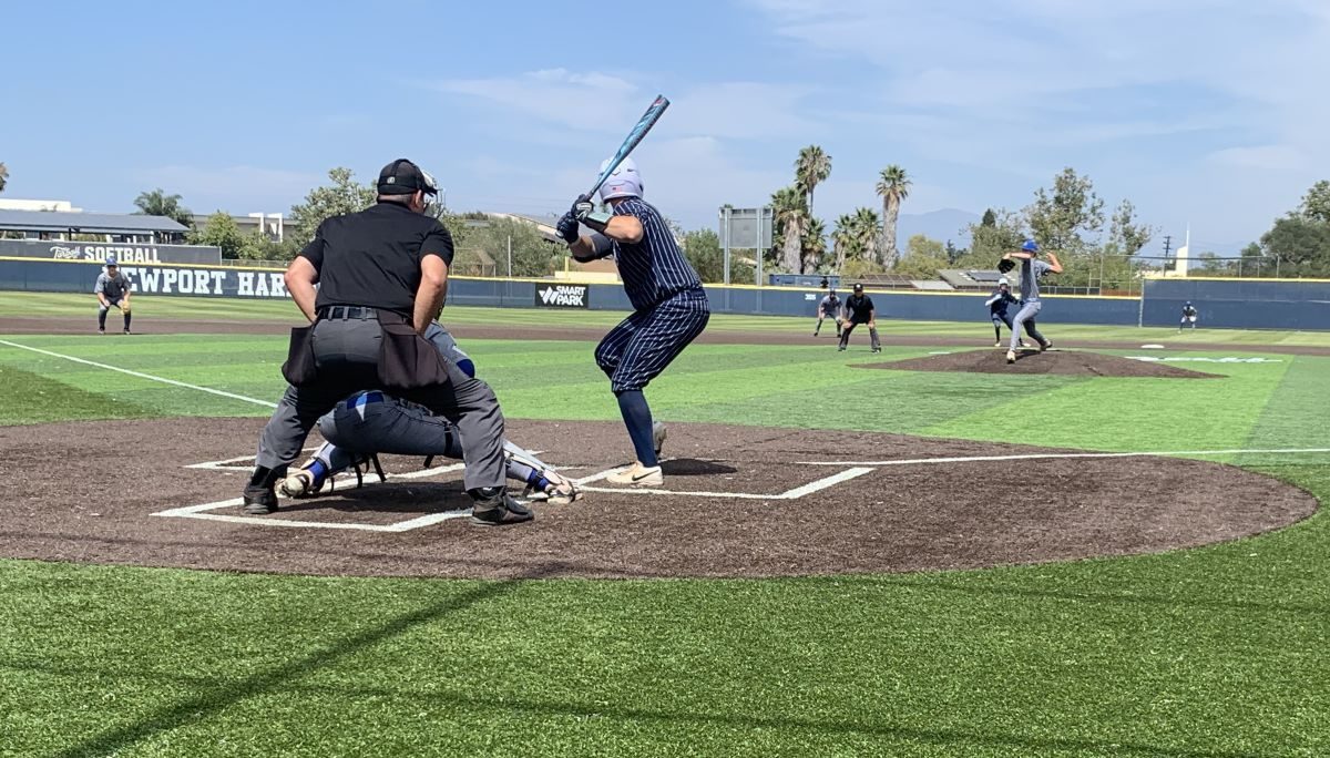 Newport Harbor bats against Bakersfield Christian in the 2026 regional final.
